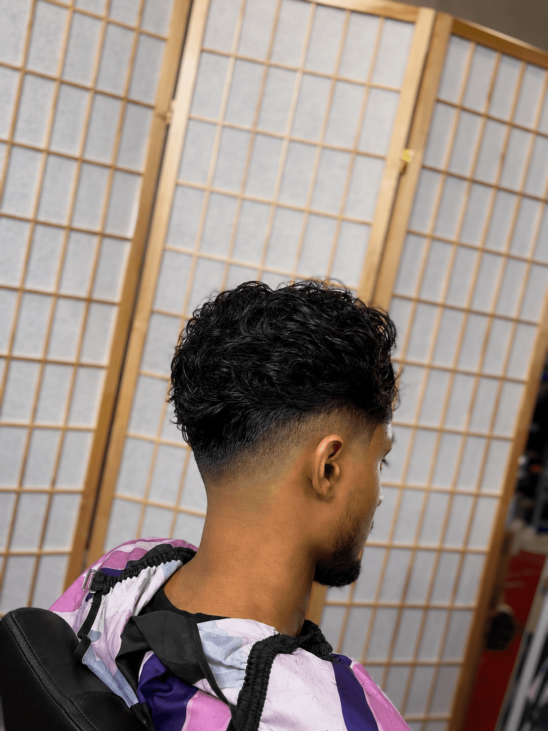 Curly Top Fade